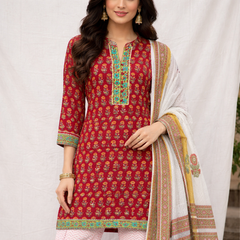 Red Cotton Suit