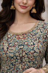 Anarkali Blue Multi Dress