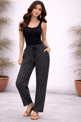 Black Cotton Trouser