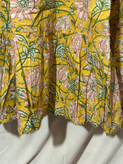 Yellow Floral dress Kurti