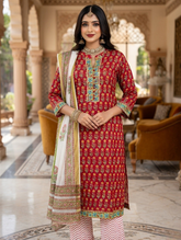 Red Cotton Suit