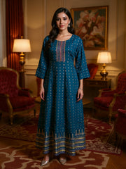 Deep Blue Kurti Frock One piece