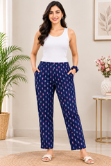 Red Cotton Trouser with pocket