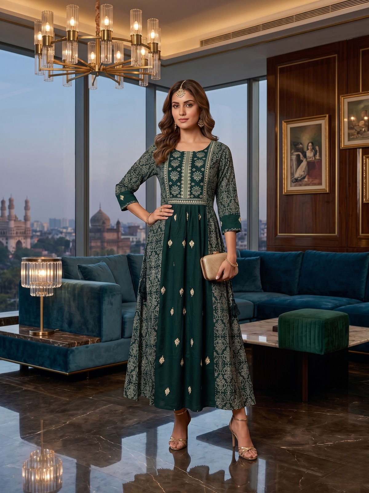 Deep Green Kurti