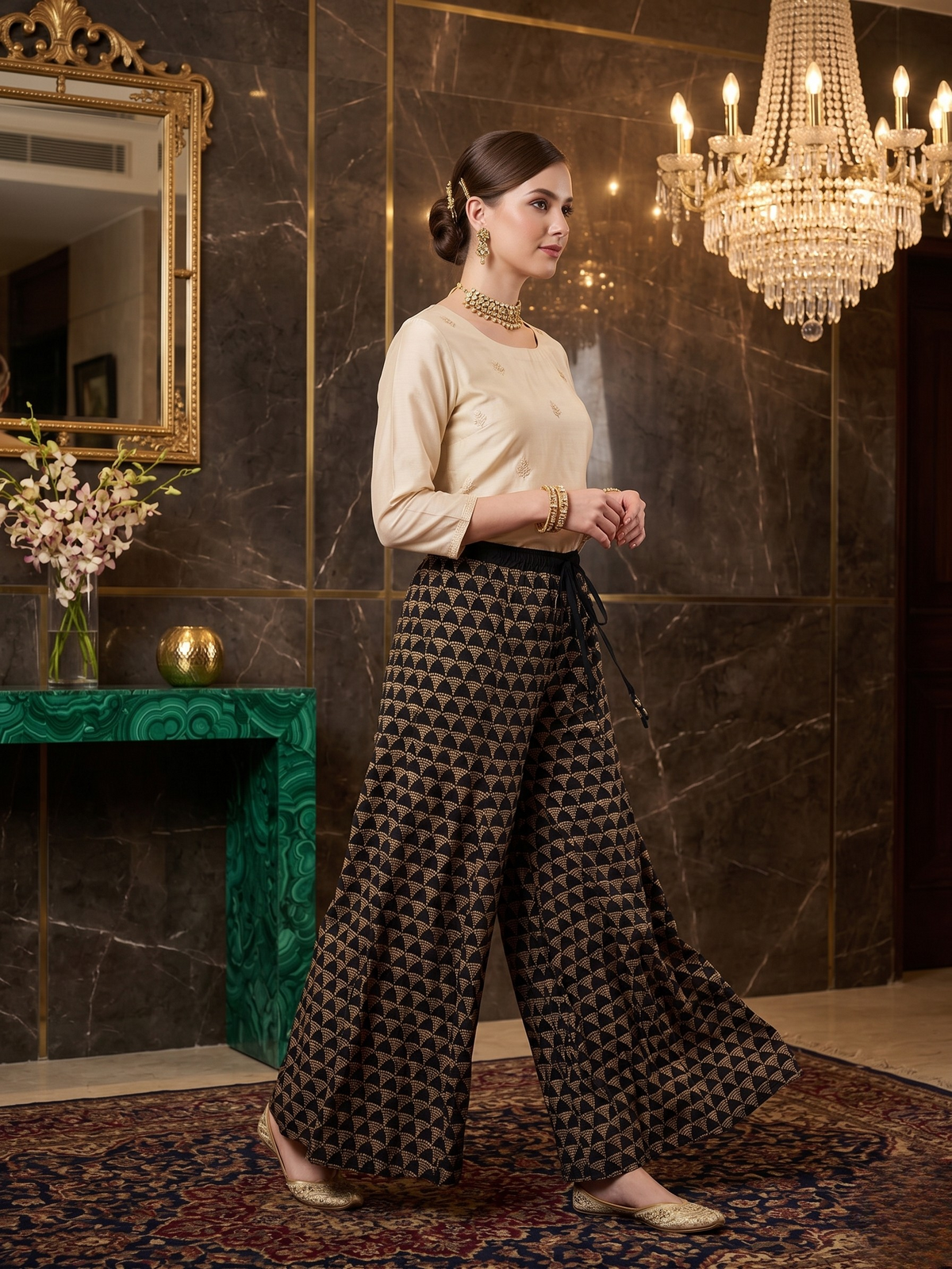 Black Palazzo Flair