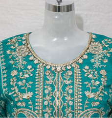 Blue Cotton PAKISTANI STYLE Suit