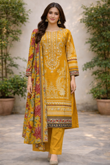 Yellow Floral Print Suit