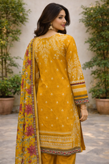 Yellow Floral Print Suit