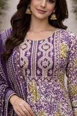 Purple Cotton Suit