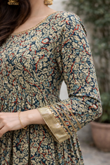 Anarkali Blue Multi Dress