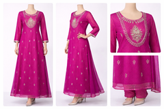 Gerogett Pink Kurti Gotta Pati