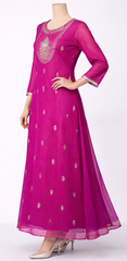 Gerogett Pink Kurti Gotta Pati
