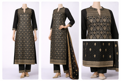 Black Casual Cotton Kurti