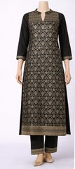 Black Casual Cotton Kurti