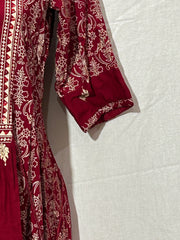 Maroon Frock Kurti