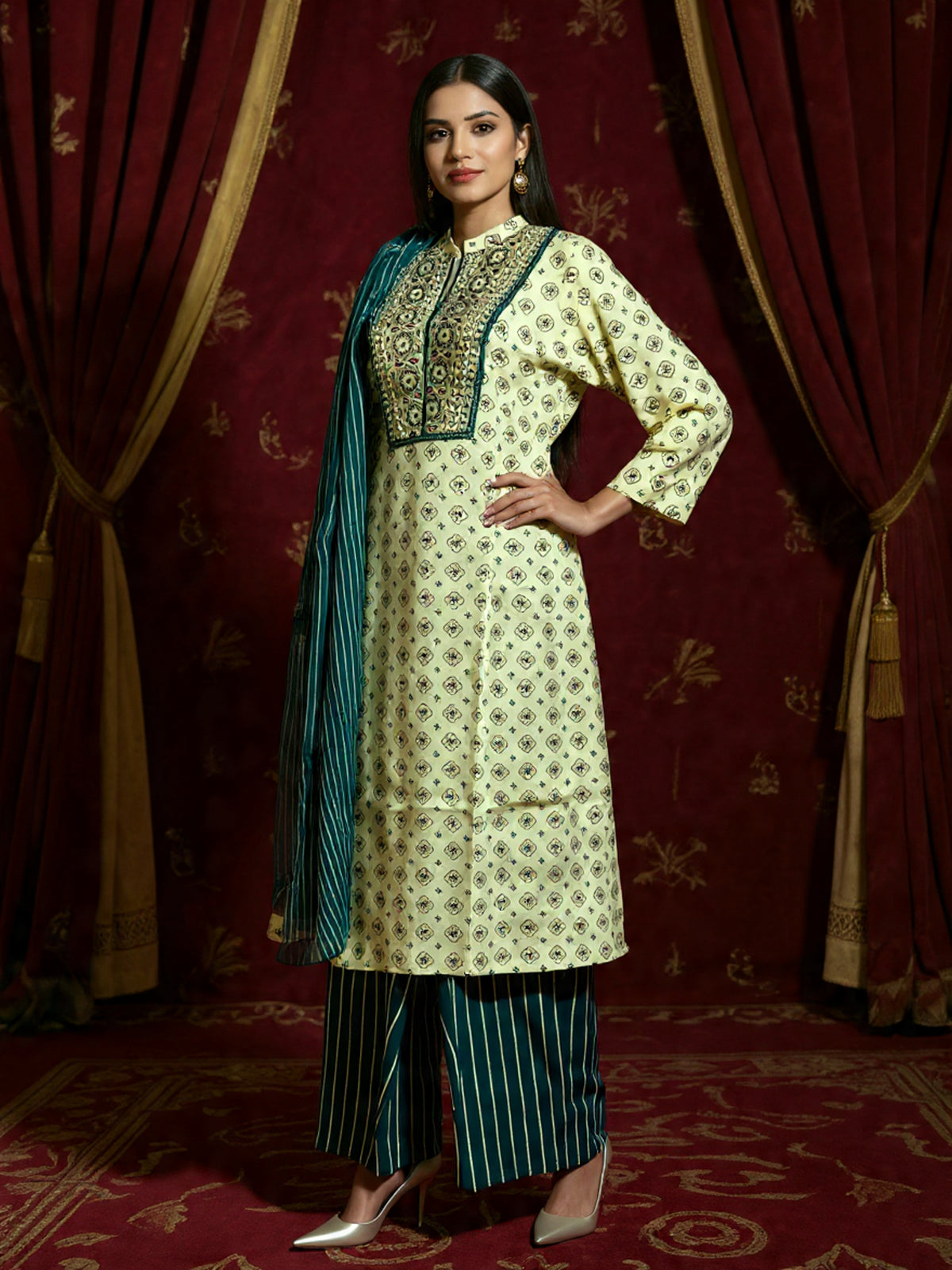 Lemon-Green Suit Set